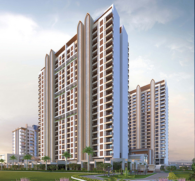 Construction project showing modern building development